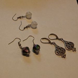 3 Pairs of Eclectic Earrings